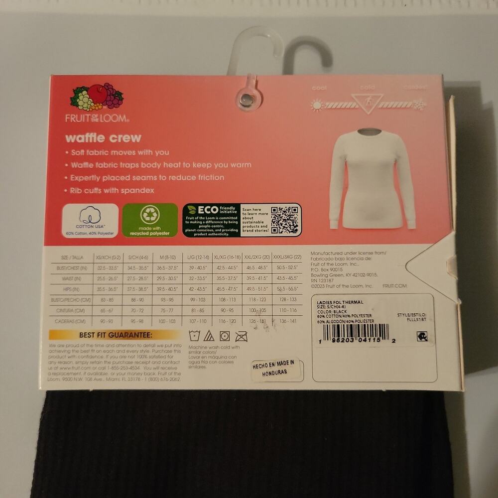 Fruit of the Loom Small Waffle Crew - Picture 2 of 2